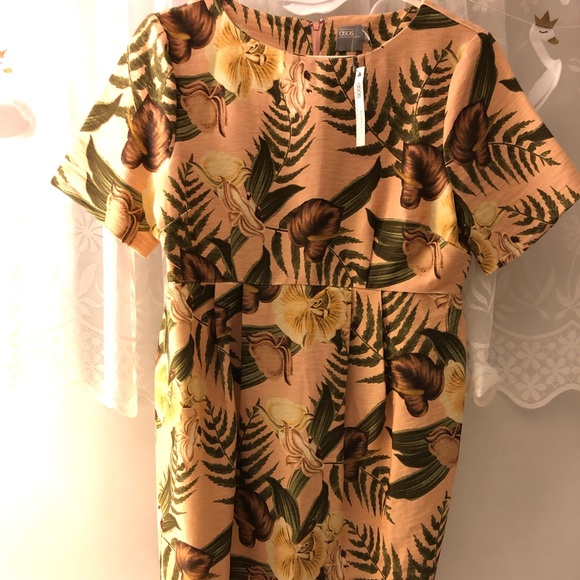 ASOS Maternity Smart Midi Dress in Tropical Print - Picture 4 of 5